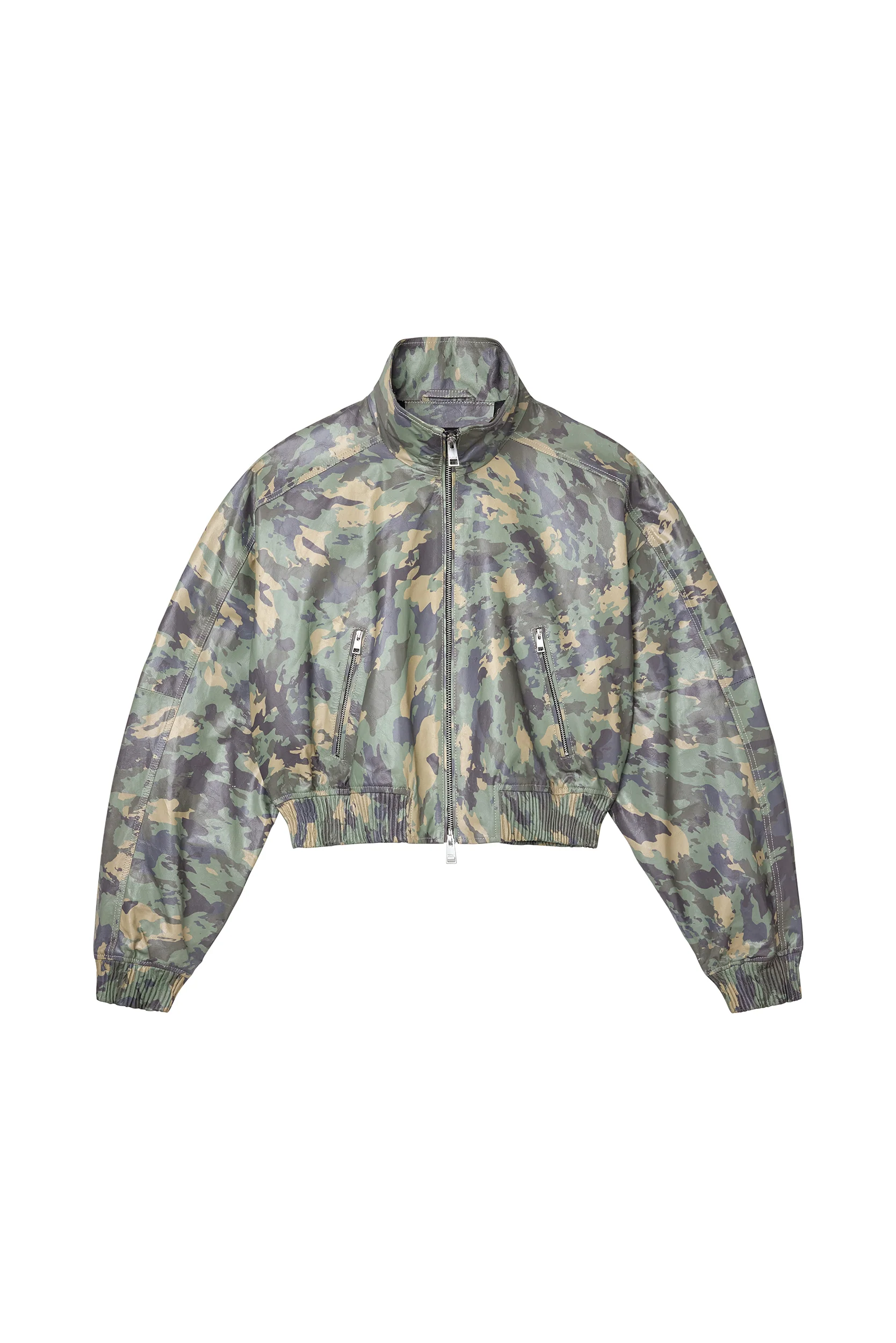 Painted Camo Leather Jacket